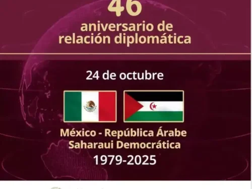 El Gobierno de México celebra el 46º aniversario con la RASD, destacando su compromiso con la autodeterminación saharaui.